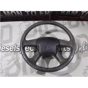 2004 2005 CHEVROLET 2500 3500 OEM LEATHER WRAPPED STEERING WHEEL FAIR CONDITION