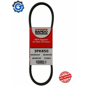 3PK850 New BANDO Serpentine Belt for 2016-2019 Chevy Volt 1.5L