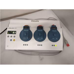 Philips M2720A Avalon CTS Fetal Transducer Base w/ TOCO, US, & ECG/EKG Modules