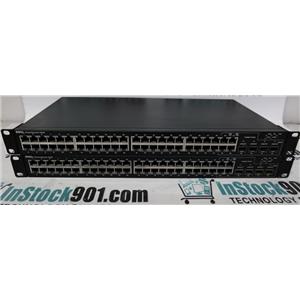 Lot of 2 Dell PowerConnect 5448 48-Port Gigabit Networking Switch w rack ears