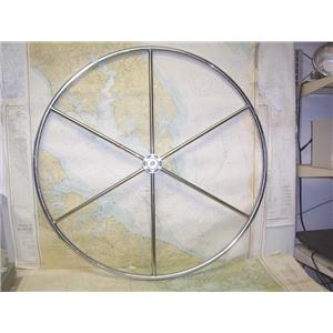 Boaters’ Resale Shop of TX 2210 1475.01 SS 36" STEERING WHEEL w/ TAPERED 1" HUB