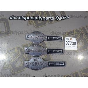 2005 2006 FORD F150 KING RANCH 5.4 AUTO 4X4 OEM FENDER EMBLEMS TAILGATE SET