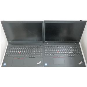 Lot 2 Lenovo ThinkPad E590 L580 i5 8th Gen NO RAM/SSD CRACKED SCREEN FOR PARTS !