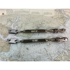 Boaters' Resale Shop of TX 2302 1557.72 MERRIMAN 3/8" JAW-JAW TURNBUCKLES (PAIR)