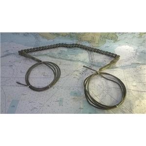 Boaters' Resale Shop of TX 2308 1421.04 EDSON 15 FT of #50 CHAIN & 3/16" CABLE