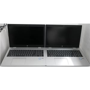 Lot 2 HP ProBook 650 G4 i5-8250U 1.60GHz 8GB RAM 15.6in FHD CRACKED SCREENS READ