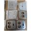 Lot of 11 Miscellaneous Mixed Square Box Outlet Covers & Openings - Heavy Metal