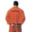 Jailbird Inmate Prisoner Orange Jumpsuit Adult Costume