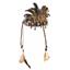 Day of the Dead Voodoo Headpiece Skulls Dangle Feathers Costume Accessory