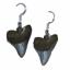 MEGALODON Shark TOOTH Earrings (Not Real Fossils - Metal Replicas) #12067 2o