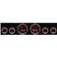 67 Chevelle Black Dash Carrier Panel w/ Dakota Digital VHX Universal 6 Gauge