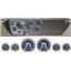67 GTO Silver Dash Carrier Panel w/ Dakota Digital VHX Universal 6 Gauge