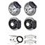 55 56 57 Bel Air Wilwood 4 Wheel Disc Brake Kit 11" Drilled /Black Caliper