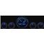 Dakota Digital Universal 5 Round Gauges Analog Dash Black Alloy / Blue VHX-1022-K-B