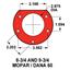 Wilwood Dana 60 8-3/4, 9-3/4 Rear Disc Brake Kit 11" Drilled Rotor Red Caliper
