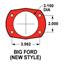 Wilwood Ford Rear Disc Big Brake Kit 9" Big Bearing w/ 2.5" Offset Drilled Red