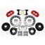Wilwood Rear Disc Big Brake Kit Ford 8.8 w/ 2.50" Offset Drilled Rotor Red