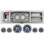 73-79 Ford Truck Silver Dash Panel w/ Dakota Digital 3 3/8" VHX-1060 Gauges