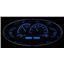 Dakota Digital Universal Oval Analog Gauges Black Alloy Blue VHX-1017-K-B