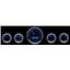 Dakota Digital Round Universal Analog Gauges Black Alloy Blue VHX-1050-K-B