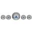 Dakota Digital Round Universal Analog Gauges Silver Alloy Blue VHX-1050-S-B