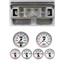 80-86 Ford Truck Silver Dash Carrier w/ Auto Meter 3-3/8" NV Gauges
