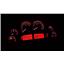 Dakota Digital 67-69 Camaro Marquez Analog Gauges Black Red VHX-1200-K-R