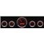 Dakota Digital Round Universal Analog Gauges Black Alloy Red VHX-1050-K-R
