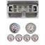 80-86 Ford Truck Silver Dash Carrier w/ Auto Meter Ultra-Lite Electric Gauges