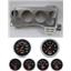 87-89 Mustang Silver Dash Carrier w/ Auto Meter Sport Comp Electric Gauges