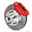 NEW WILWOOD FULL FRONT DISC BRAKE KIT, 11" DRILLED ROTORS, RED DYNALITE CALIPERS, PADS, 1979-1987 GM