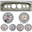 61-66 Ford Truck Silver Dash Carrier w/Auto Meter Ultra Lite Mechanical Gauges