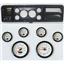 73-79 Ford Truck Carbon Dash Carrier w/ 3-3/8" Concourse Series White Gauges