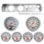 65 Chevelle Silver Dash Carrier w/ Auto Meter 5"  Ultra Lite Electric Gauges