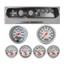64 Chevelle Silver Dash Carrier w/ Auto Meter 3-3/8" Ultra-Lite Electric Gauges
