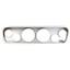 64-66 Mustang Silver Dash Carrier Panel for 3-3/8", 2-1/16" Gauges