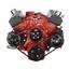CVF Racing Black Chevy Small Block Serpentine Conversion - Power Steering, Long Water Pump