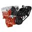 CVF Racing Black Chevy LS Mid Mount Engine Serpentine Kit - ProCharger - Alternator Only