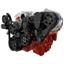 Stealth Black Chevy LS Mid Mount Serpentine Kit - ProCharger - Power Steering & Alternator