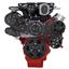 CVF Racing Black Diamond Chevy LS Serpentine Kit - Edebrock - AC & Power Steering