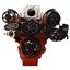 CVF Racing Black Diamond Chevy LS Mid Mount Serpentine Kit - Power Steering & Alternator