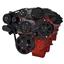 CVF Racing Stealth Black Chevy LSA and LS9 Serpentine Kit - AC & Alternator