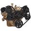 Stealth Black Serpentine System for Oldsmobile 350-455 - AC, Power Steering & Alternator