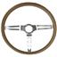 OER 3-Spoke Comfort Grip Steering Wheel; Silver Spokes With Saddle Grip 153920