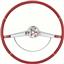 OER 1965-66 Impala Steering Wheel with Chrome Horn Ring - Red 9742431