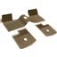 OER 1962-65 Chevrolet Without Console Fawn 3 Piece Rubber Floor Mat Set M63017