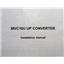 Barco MVC10U UP Converter Installation Manual 2000 Edition