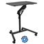 MI-7969 NEW Height-Adjustable Rolling Sit-Stand Workstation Black By Mount-It