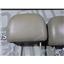 2003 2004 GMC 2500 SLT CREWCAB FRONT SEATS LEATHER HEAD RESTS (BEIGE) TAN SET
