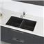 R3-1002-Carbon New Rene Double Equal Bowl Undermount Granite Quartz Sink